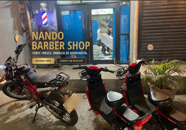 Fachada de la barbería